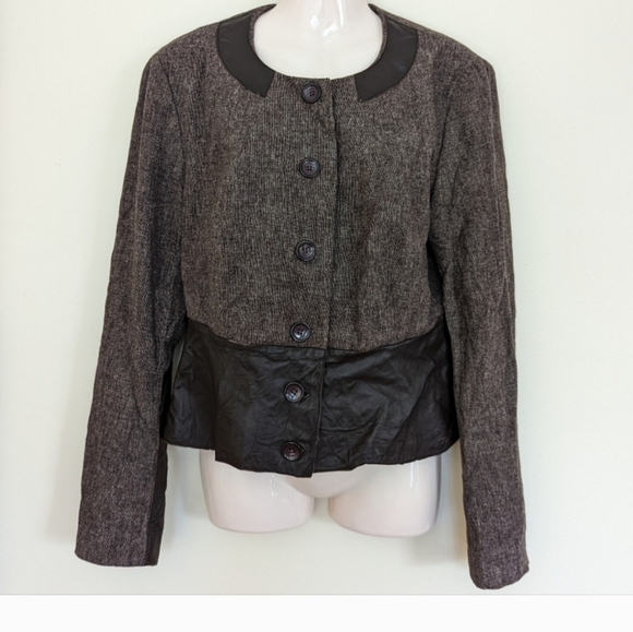 Vintage PORTS 1961  jacket coat blazer brown women's designer size 14 - Picture 1 of 9